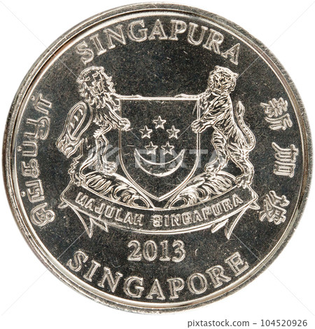 Singapore coin 20 cents. Singapore coin 20 cents. 104520926