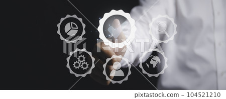 Quality management certification and standardization proces, ISO certified business. 104521210