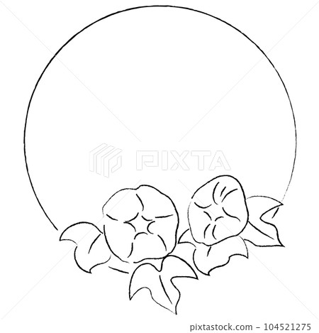 牽牛花插圖框架 牽牛花插圖框架 104521275