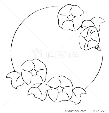 Morning glory illustration frame Morning glory illustration frame 104521276
