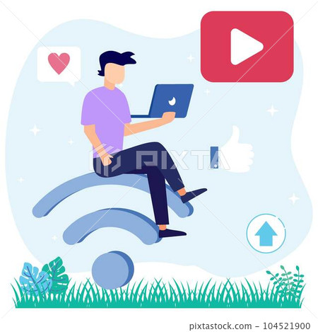 Illustration vector graphic cartoon character of video Illustration vector graphic cartoon character of video 104521900