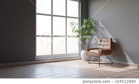 簡單內飾的 3d 插圖 104522980