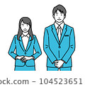 Male and female icon greeting illustration 104523651