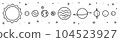太陽系行星線描圖圖標 104523927