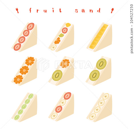 一套美味的水果三明治 一套美味的水果三明治 104527250