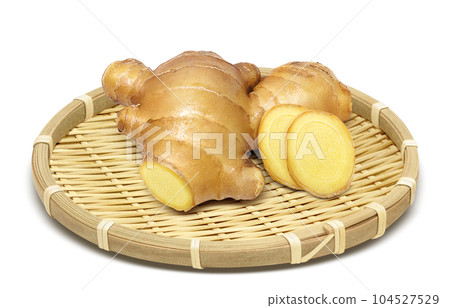 插圖逼真的薑組 104527529