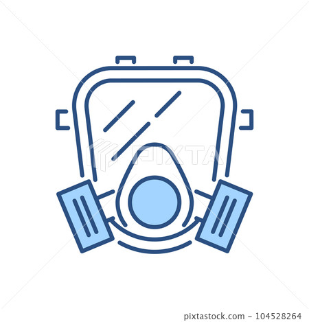 Gas mask related vector icon Gas mask related vector icon 104528264