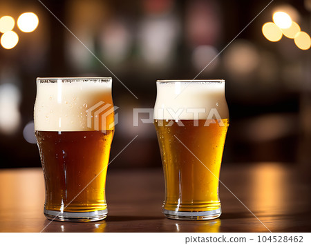 Cozy restaurant with realistic beer neutral palette 104528462