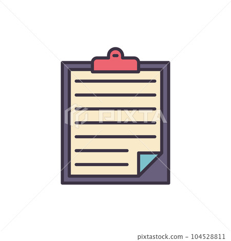 Clipboard related vector icon. Clipboard related vector icon. 104528811