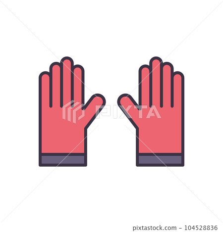Gloves Related Vector Icon 104528836