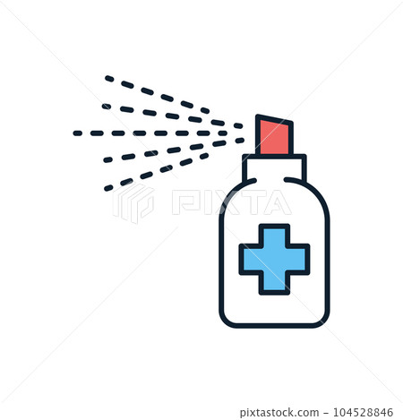 Medical spray disinfector vector icon 104528846