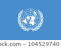 Flag of the United Nations. United Nations flag vector. UN symbol. 104529740