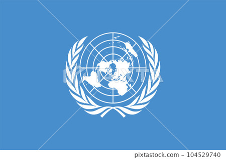 Flag of the United Nations. United Nations flag vector. UN symbol. 104529740