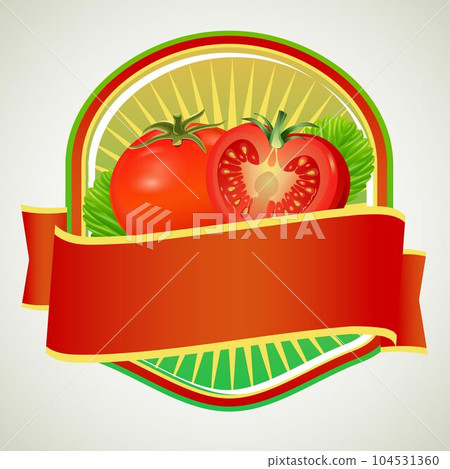 tomato badge tomato badge 104531360