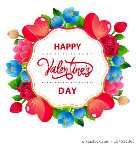 colorful valentine's day floral arrangement colorful valentine's day floral arrangement 104531365