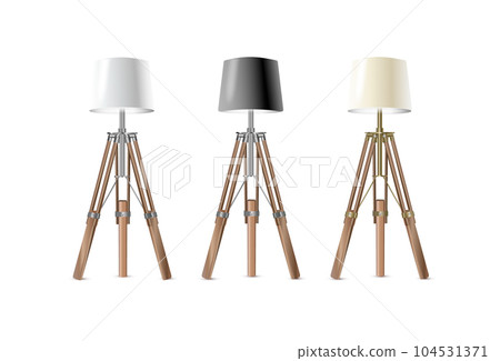 Lamp Set Closeup Isolated on White Background. Floor Lamps. Electric Torchere for Interior Design, Energy Furniture. Vector Lamp Set Closeup Isolated on White Background. Floor Lamps. Electric Torchere for Interior Design, Energy Furniture. Vector 104531371