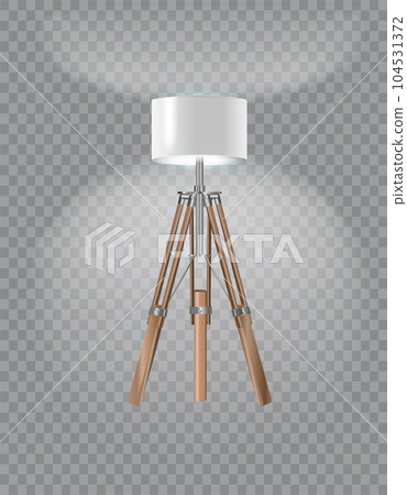 Realistic floor lamp. modern electric torchere with light isolated on transparent background. illustration light furniture set for illumination interior. Vector Realistic floor lamp. modern electric torchere with light isolated on transparent background. illustration light furniture set for illumination interior. Vector 104531372