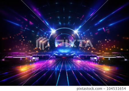 Night club neon background. Illustration AI Generative Night club neon background. Illustration AI Generative 104531654