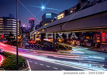 AI image: Image of the Metropolitan Expressway in Tokyo 104532067