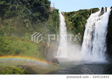 Ogawa Falls with a beautiful rainbow 104532643