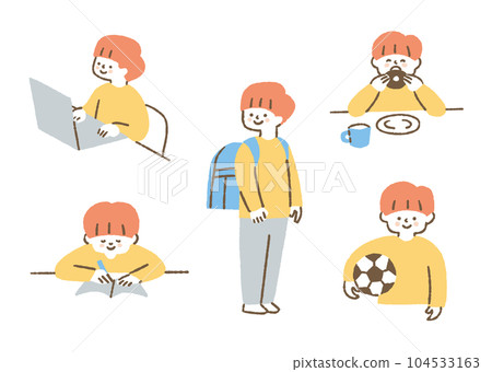 小學生的日常生活_設定_顏色 小學生的日常生活_設定_顏色 104533163