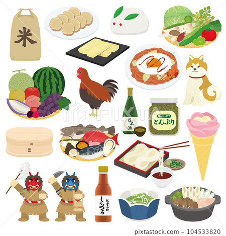 秋田縣特產插圖集 秋田縣特產插圖集 104533820