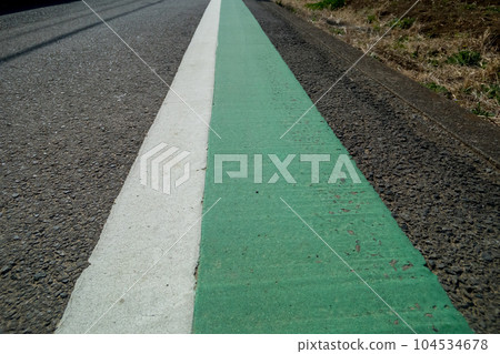 Green line green belt inside the white line Green line green belt inside the white line 104534678