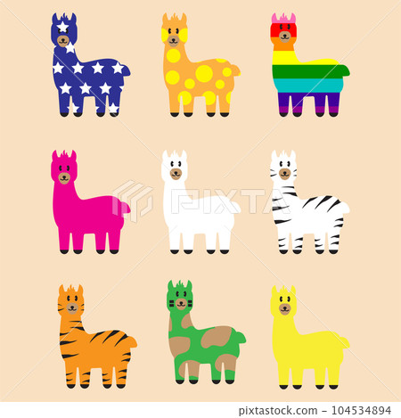 The alpaca vector bundle set for wildlife concept The alpaca vector bundle set for wildlife concept 104534894