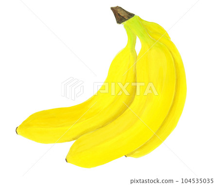 Illustration material of a bunch of yellow bananas Illustration material of a bunch of yellow bananas 104535035