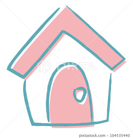 simple hand drawn house illustration 104535440