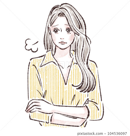 Female illustration material Female illustration material 104536097