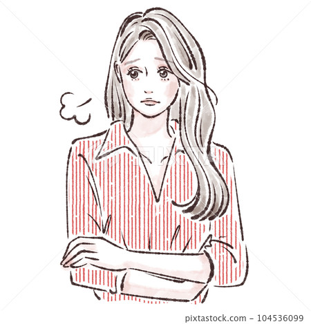 Female illustration material Female illustration material 104536099