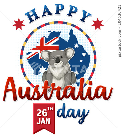 Happy Australia day banner design 104536423