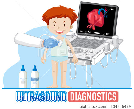 Ultrasound diagnostics text for banner or poster design Ultrasound diagnostics text for banner or poster design 104536459