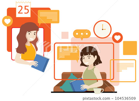 Working characters flat design for web banner Working characters flat design for web banner 104536509