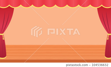 紅色幕布舞台幕布和簡約舞台背景 104536632