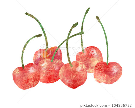 櫻桃卡通手繪 櫻桃卡通手繪 104536752