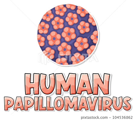 Human papillomavirus (HPV) on white background Human papillomavirus (HPV) on white background 104536862