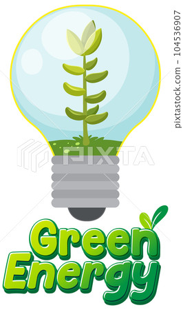 Green energy from natural resources vector concept 104536907