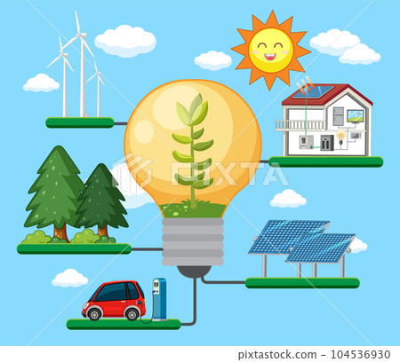 Green energy vector concept 104536930