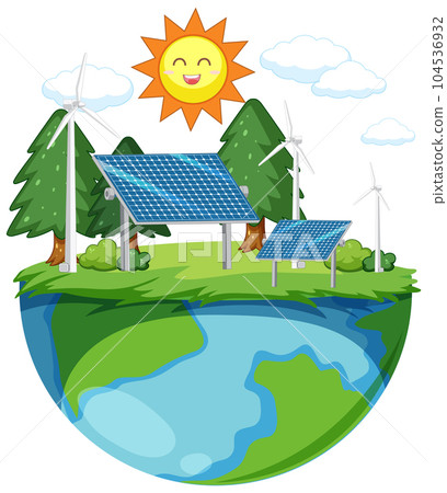 Green energy vector concept 104536932
