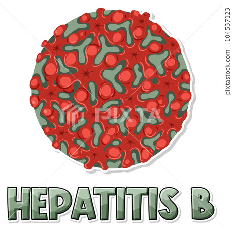 Hepatitis B virus (HBV) on white background Hepatitis B virus (HBV) on white background 104537123
