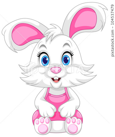 Cute Rabbit Cartoon Character Vector - Stock Illustration [104537479 ...