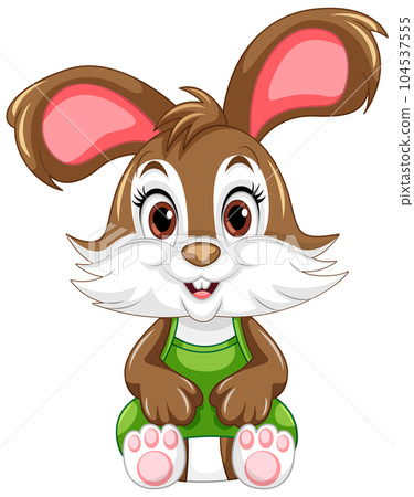 Cute Rabbit Cartoon Character Vector - Stock Illustration [104537555 ...
