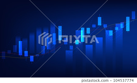 finance statistics background. candlesticks chart on dark screen. stock market and business investment concept finance statistics background. candlesticks chart on dark screen. stock market and business investment concept 104537774