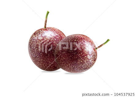 Fresh passion fruit isolated on white background, food healthy concept 104537925