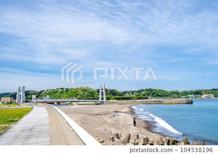 渚橋 混合 PC 斜拉橋，將成為鰺澤町的地標 104538196