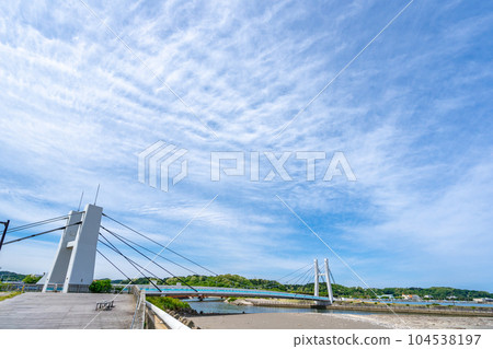 Nagisa Bridge A hybrid PC cable-stayed bridge that will become a landmark in Ajigasawa Town Nagisa Bridge A hybrid PC cable-stayed bridge that will become a landmark in Ajigasawa Town 104538197
