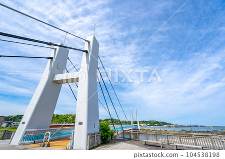 Nagisa Bridge A hybrid PC cable-stayed bridge that will become a landmark in Ajigasawa Town Nagisa Bridge A hybrid PC cable-stayed bridge that will become a landmark in Ajigasawa Town 104538198