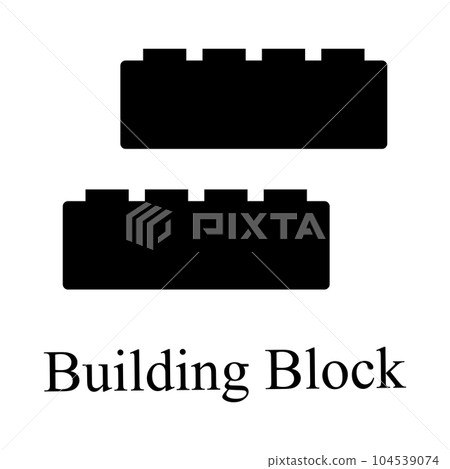 building block icon vector 104539074